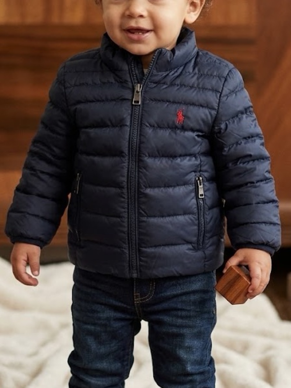 Ralph Lauren Baby Navy Puffer Jacket